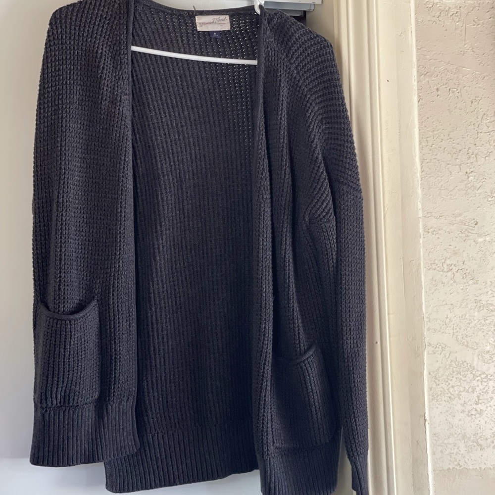 Dark grey cardigan slightly used size medium